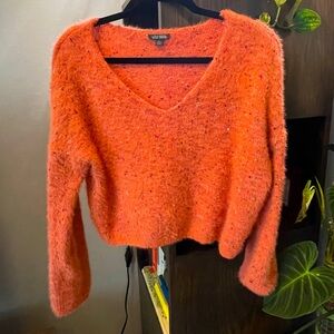 Wild Fable small orange knit crop sweater